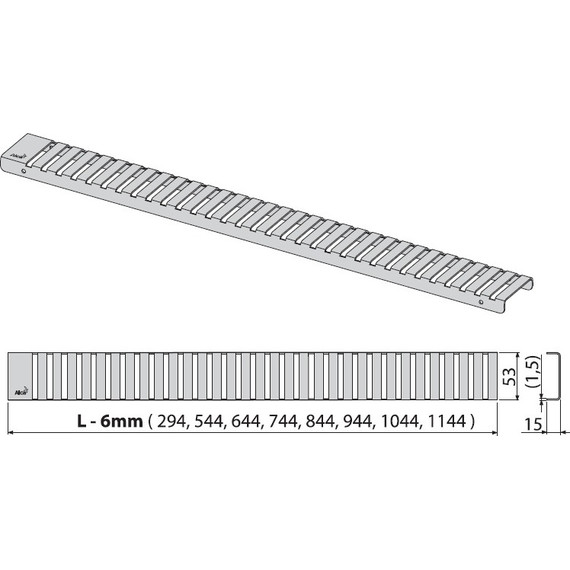 Решетка AlcaPlast LINE-300M для трапа - фото 2