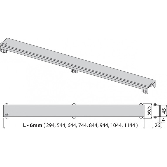 Решетка AlcaPlast POSH-850MN для трапа - фото 2