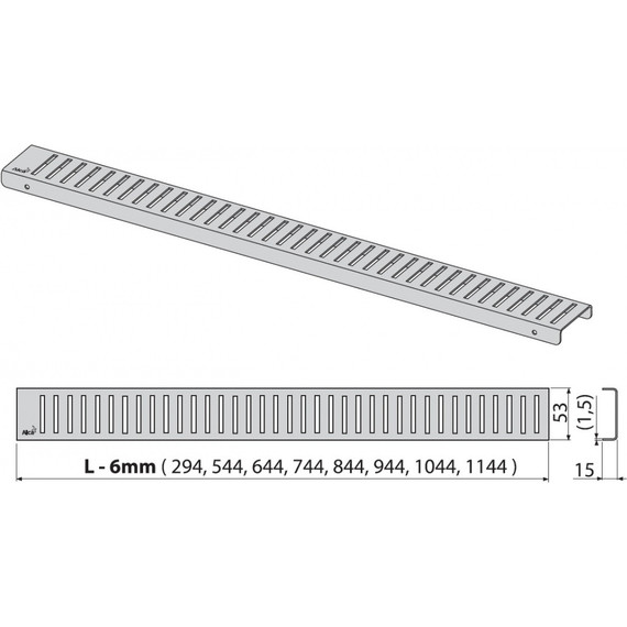 Решетка AlcaPlast PURE-1150L для трапа - фото 3