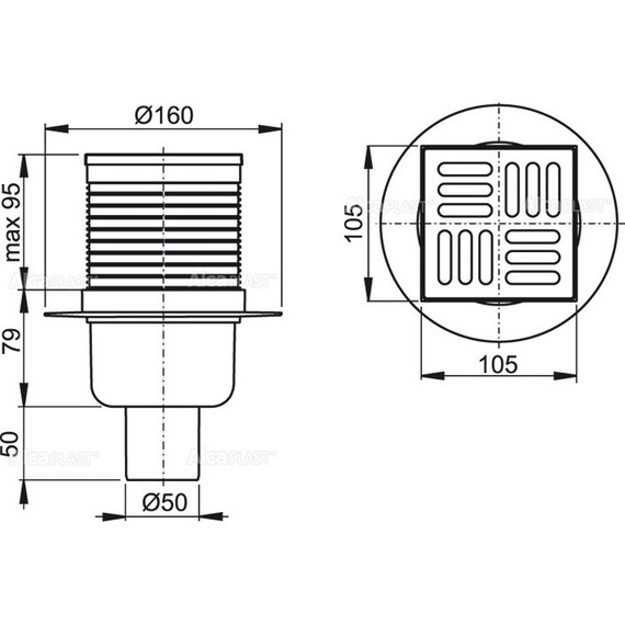 Сливной трап AlcaPlast APV2 - фото 2