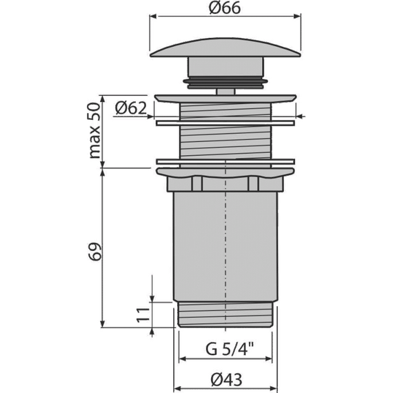 Донный клапан AlcaPlast A395 - фото 2