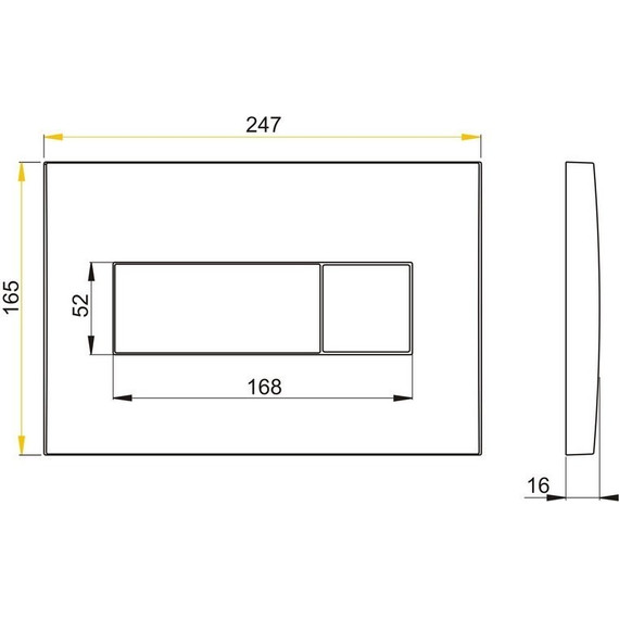 Кнопка смыва Alcaplast M372 цвет хром матовый - фото 2