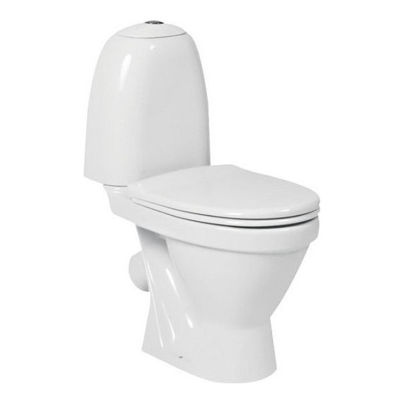 Унитаз напольный Sanita Виктория эконом WC.CC/Victoria/1-P/WHT.G/S1 с крышкой полипропилен - фото 