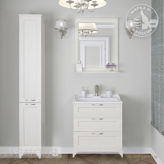 Тумба напольная с раковиной Акватон Леон 65Н 1A1946K0LBPS0, дуб белый - фото 3