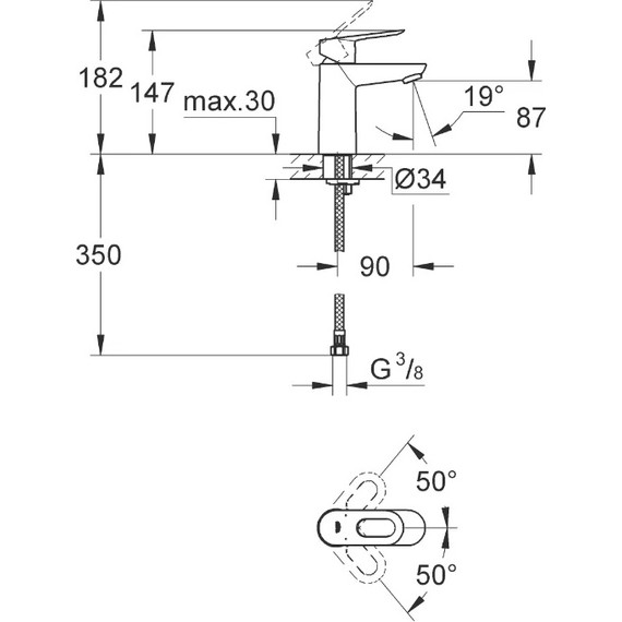 Смеситель для раковины Grohe BauLoop 23337000 - фото 2