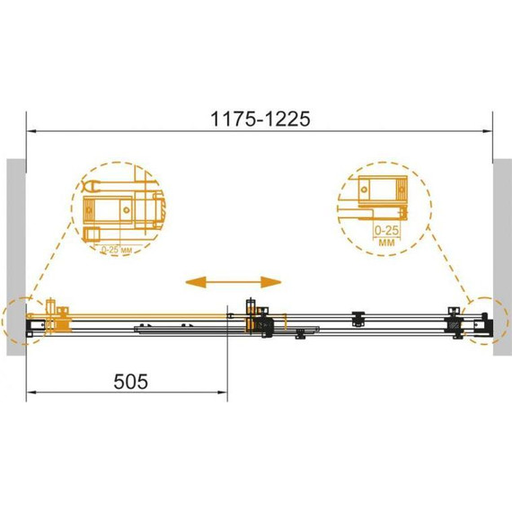 Душевая дверь Cezares 120 см STYLUS-SOFT-BF-1-120-C-Cr, хром/прозрачное - фото 2