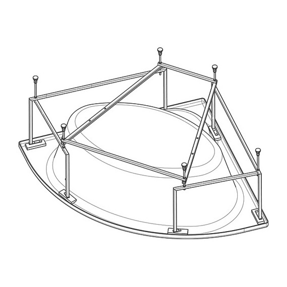 Каркас для ванны Santek Мелвилл 140x140 см 1.WH30.2.403 - фото 