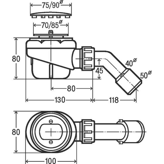 Сифон для душевого поддона Viega Domoplex 364755 DN52 - фото 2