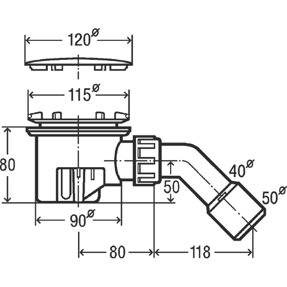 Сифон для душевого поддона Viega Tempoplex 364786 DN90 - фото 2
