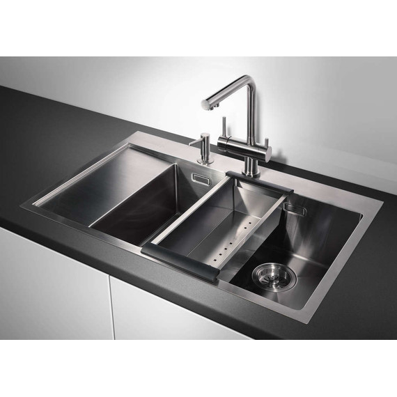 Кухонная мойка Omoikiri AKISAME 78-2-IN-R (4973063) 1,2 мм, нержавеющая сталь, Цвет производителя: нержавеющая сталь матовая - фото 3