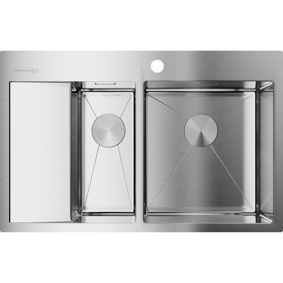 Кухонная мойка Omoikiri AKISAME 78-2-IN-R (4973063) 1,2 мм, нержавеющая сталь, Цвет производителя: нержавеющая сталь матовая - фото 