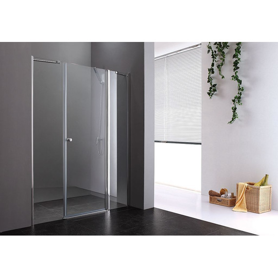 Душевая дверь Cezares 130 см ELENA-W-B-13-30+60/40-P-Cr-R, хром/матовое - фото 