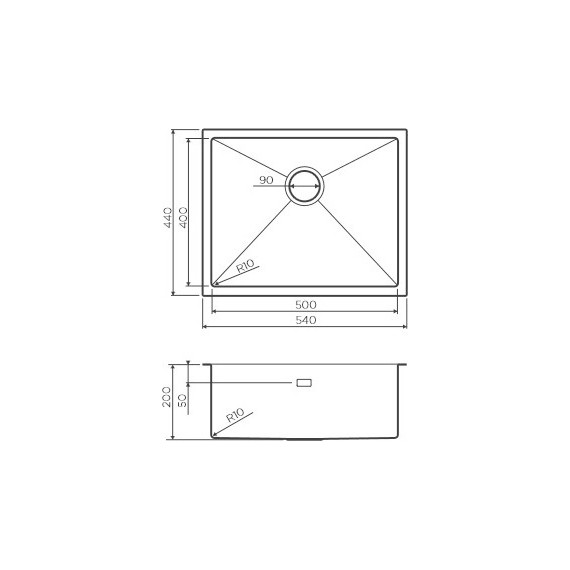Кухонная мойка Omoikiri TAKI 54-U/IF-IN (4973046) 1,2 мм, нержавеющая сталь, Цвет производителя: нержавеющая сталь матовая - фото 8
