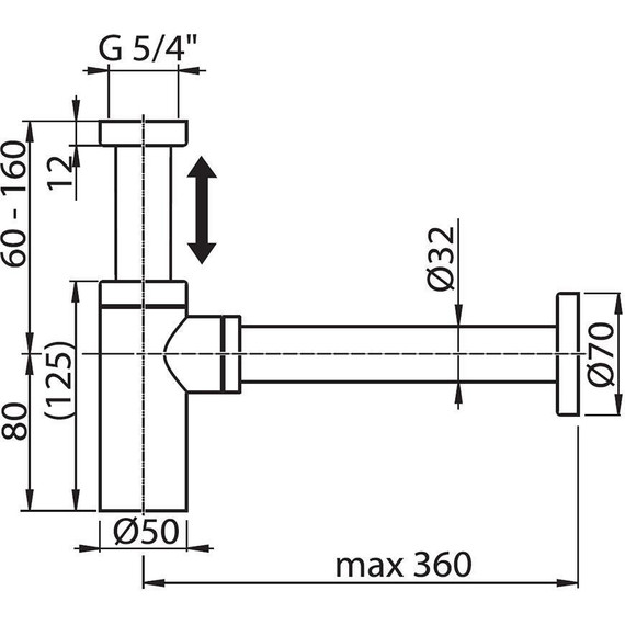 Сифон для умывальника Ravak X01371 DN32 - фото 2