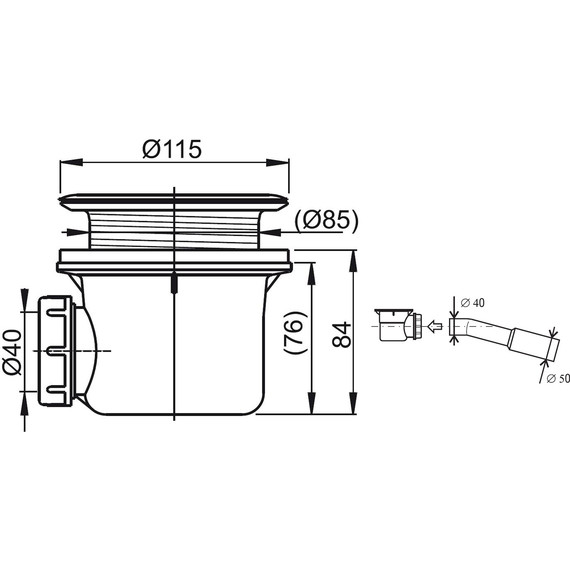 Сифон для душевого поддона Ravak BASIC X01308 DN90 - фото 2