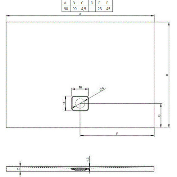 Акриловый поддон Riho Basel 412 90х90 см D005017005 - фото 2