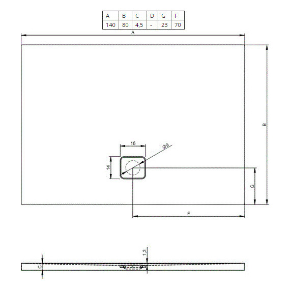 Акриловый поддон Riho Basel 408 140х80 см D005011005 - фото 2
