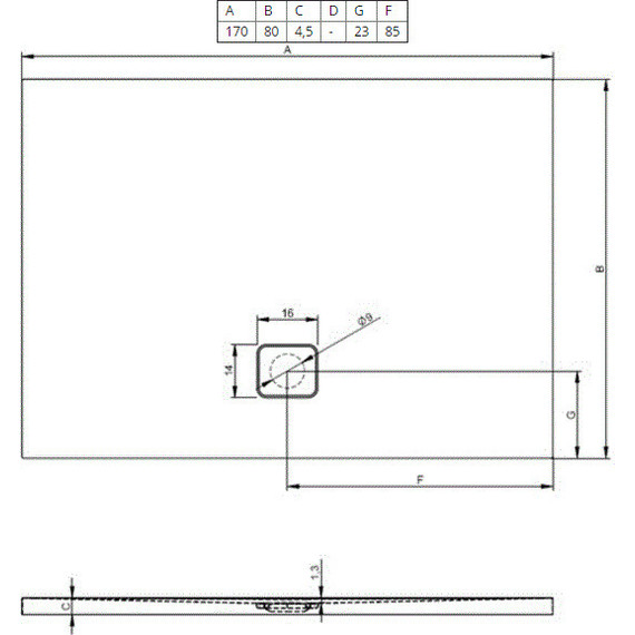 Акриловый поддон Riho Basel 411 170х80 см D005015005 - фото 2