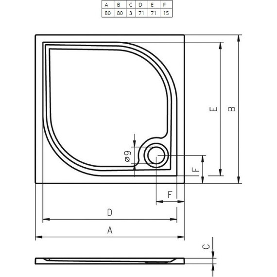 Мраморный поддон Riho Kolping DB20 80х80 см D004004005 - фото 2