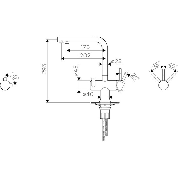Смеситель для кухни Omoikiri Hotaru-B 4994029, вороненая сталь/голубой - фото 4