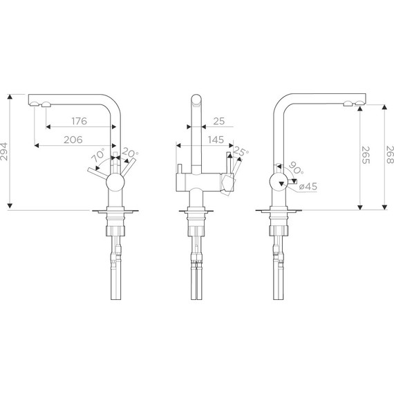 Смеситель для кухни Omoikiri Nagano-GB 4994284, графит - фото 3