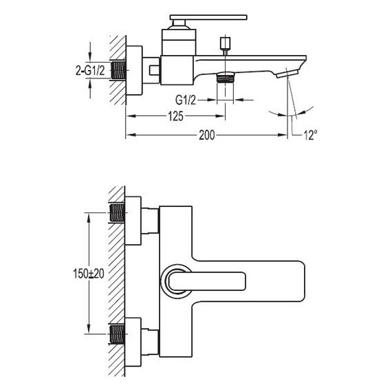 Смеситель для ванны Cezares CITY-F-VD-01 - фото 2