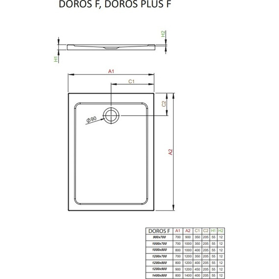 Поддон акриловый Radaway Doros Plus F 120х90 см SDRFP1290-01 - фото 2
