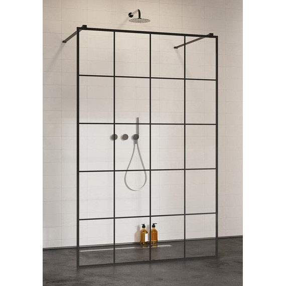 Душевая перегородка Radaway Modo New Black I Factory 130x200 см черный/прозрачное - фото 