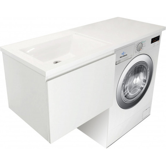 Тумба подвесная с раковиной-столешницей Эстет Dallas Luxe 130 см L, 1 ящик ФР-00002424 - фото 