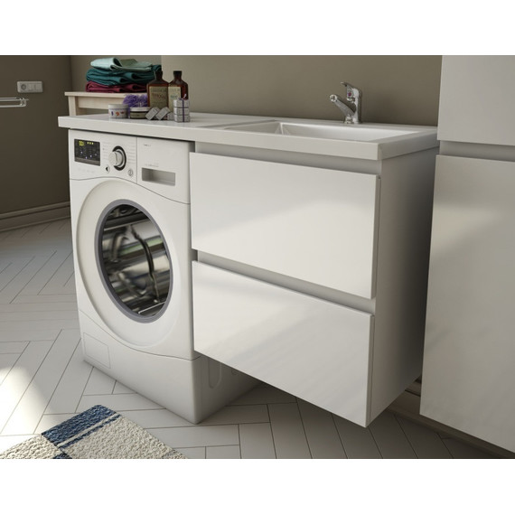 Тумба подвесная с раковиной-столешницей Эстет Dallas Luxe 110 см R, 2 ящика ФР-00002021 - фото 6