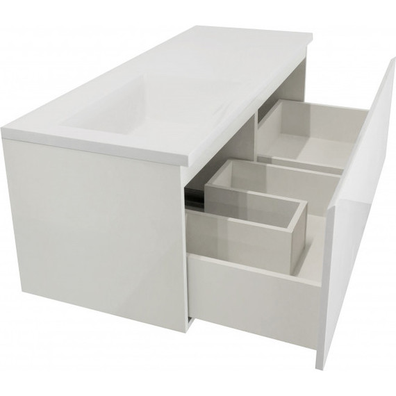 Тумба подвесная с раковиной-столешницей Эстет Dallas Luxe 115 см L, 1 ящик ФР-00002302 - фото 8