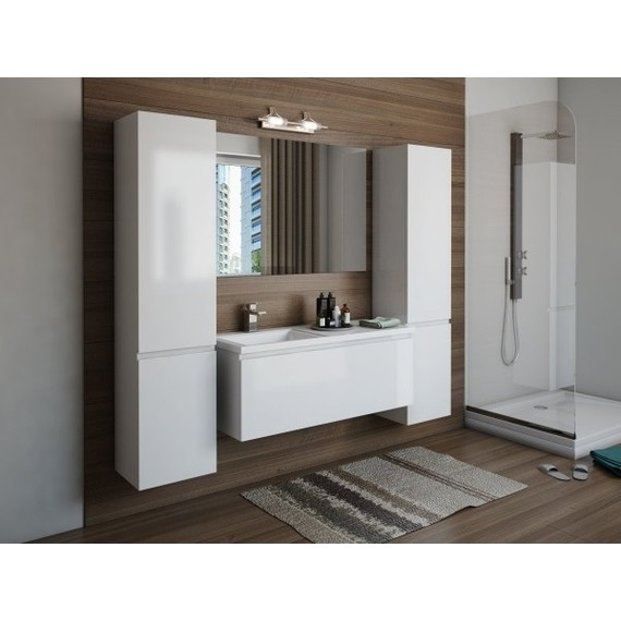 Тумба подвесная с раковиной-столешницей Эстет Dallas Luxe 120 см L, 1 ящик ФР-00001932 - фото 6