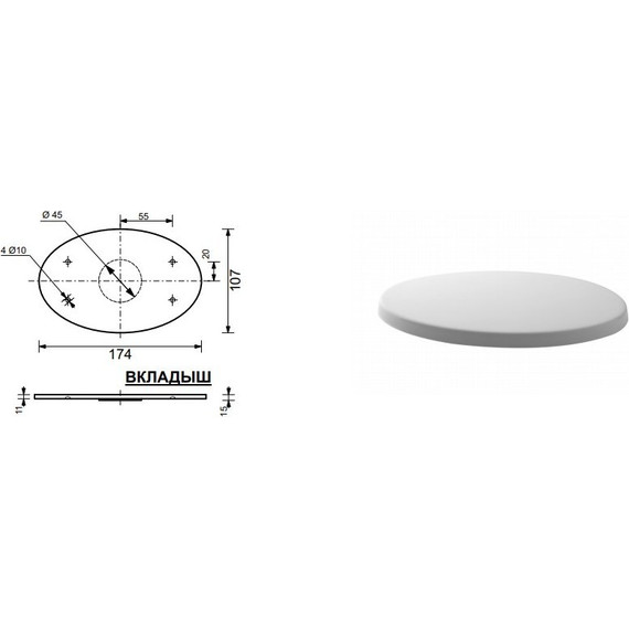 Раковина врезная на столешницу Эстет Bali 75 см ФР-00001662 - фото 6