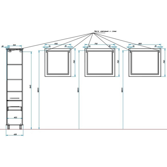Зеркало Эстет Bali Classic 65 см ФР-00002154 - фото 4