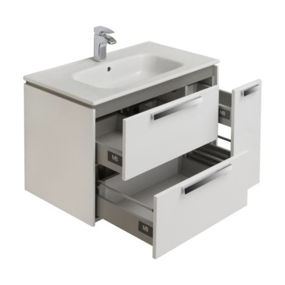 Тумба подвесная с раковиной Roca Lago 80 см 857296806, белый - фото 4