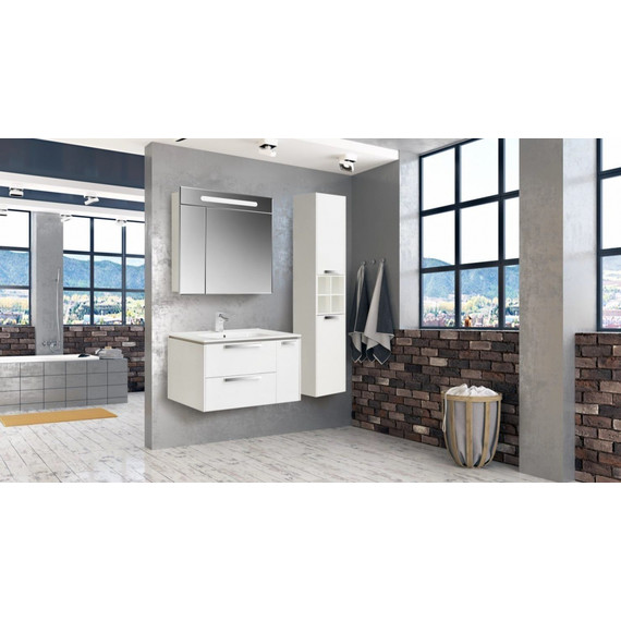 Тумба подвесная с раковиной Roca Lago 80 см 857296806, белый - фото 6