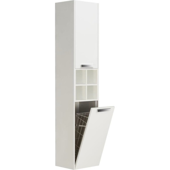 Пенал подвесной Roca Lago 35 см с корзиной 857297444, дуб светлый - фото 7