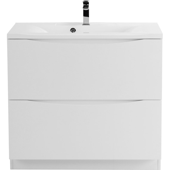 Тумба напольная с раковиной BelBagno MARINO-800-2C-PIA-BL-P 80 см, белый - фото 