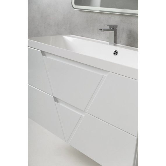 Тумба подвесная с раковиной BelBagno VITTORIA-800-2C-SO-BL 80 см, белый - фото 5