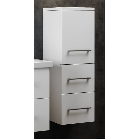 Пенал подвесной Smile Арабеско 35 см, правый, белый - фото 