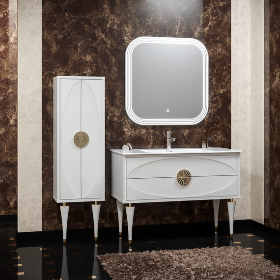 Зеркало Smile Ибица 90 см, белый - фото 5