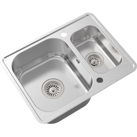 Кухонная мойка Oulin OL-0304 1 мм, нержавеющая сталь - фото 
