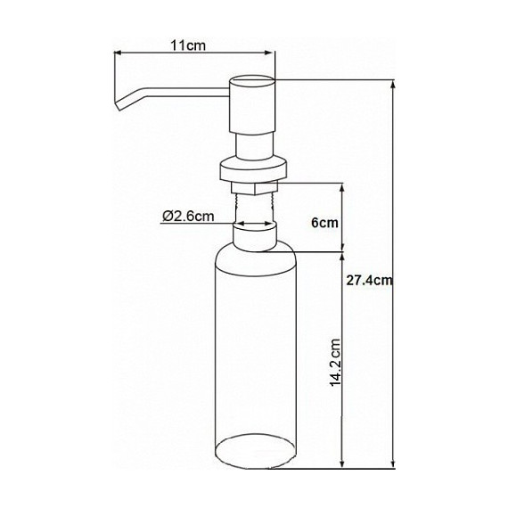 Дозатор для моющего средства Oulin OL-401DS, сатин - фото 3