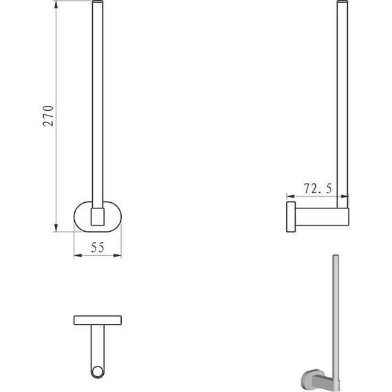 Держатель для туалетной бумаги CR 420 Ravak Chrome X07P318 - фото 2