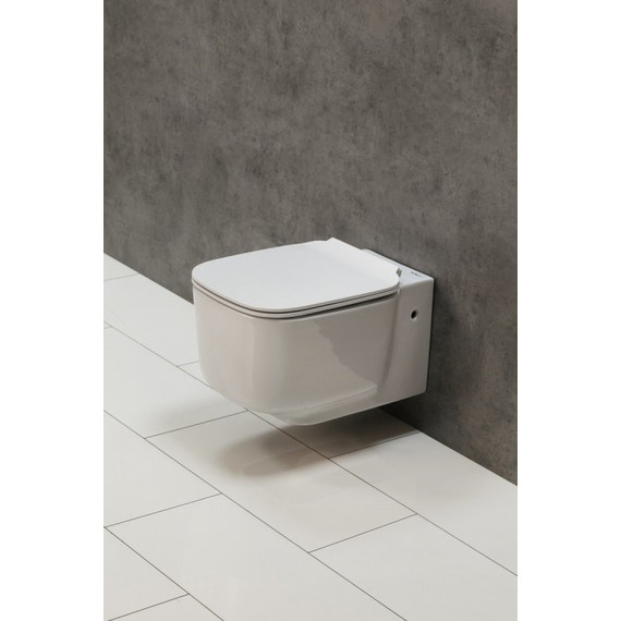 Унитаз подвесной безободковый BelBagno Vaso BB127CH - фото 4