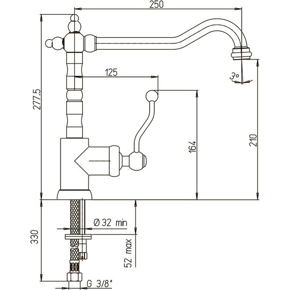 Смеситель для кухни Paini Duomo 88CR572KM, хром - фото 6