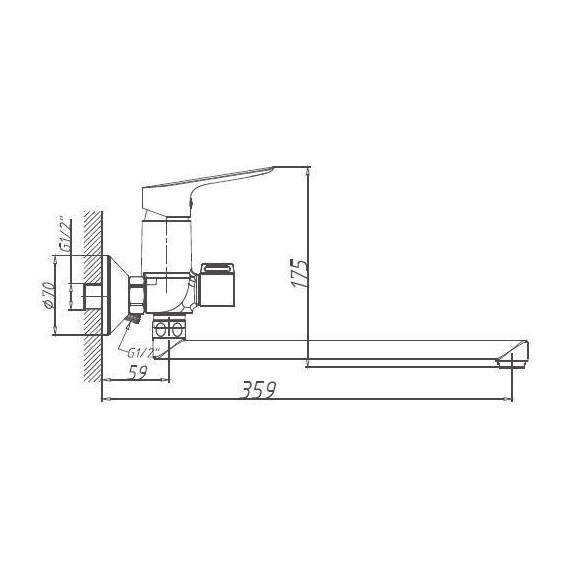 Смеситель для ванны Haiba HB22506 - фото 2