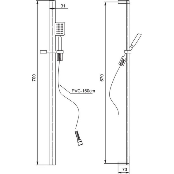 Душевой гарнитур Paini Ravenna RVCR121 - фото 3