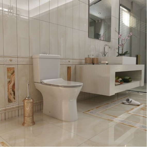 Унитаз-компакт безободковый Sole Omega с крышкой микролифт - фото 3