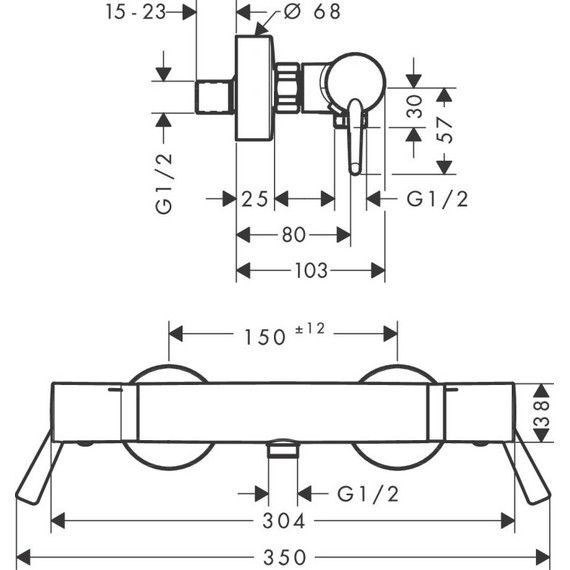 Смеситель для душа с термостатом Hansgrohe Ecostat Comfort Care 13117000 - фото 3
